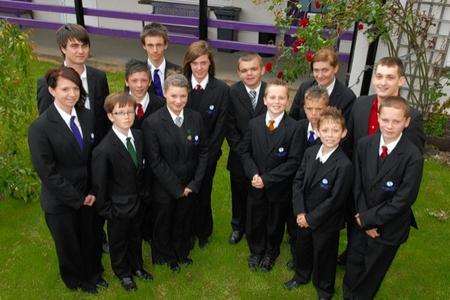 The 14 contestants who took part in the Isle of Sheppey Academy's Apprentice competition