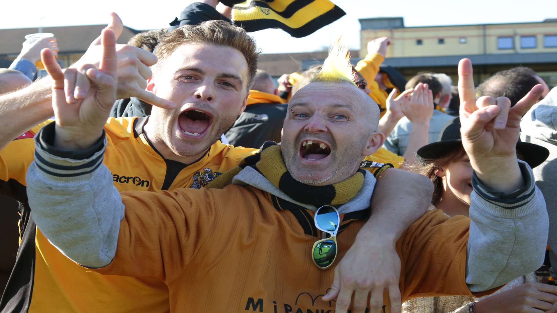 It's party time for Maidstone after they won the Ryman League Premier Division. Picture; Martin Apps