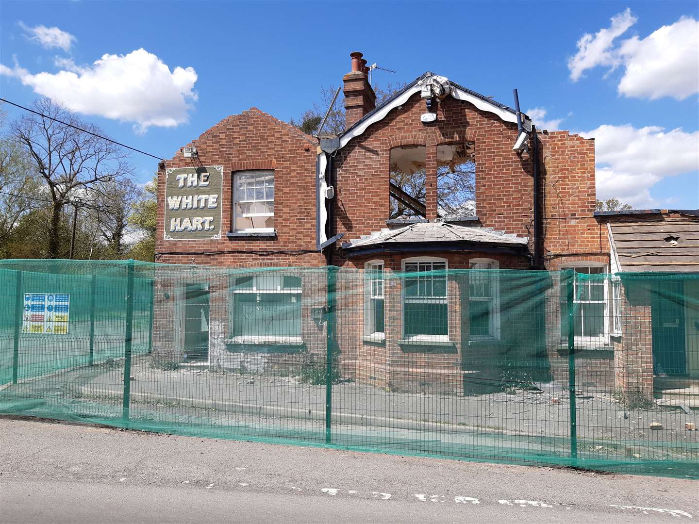 The White Hart in Claygate is being demolished