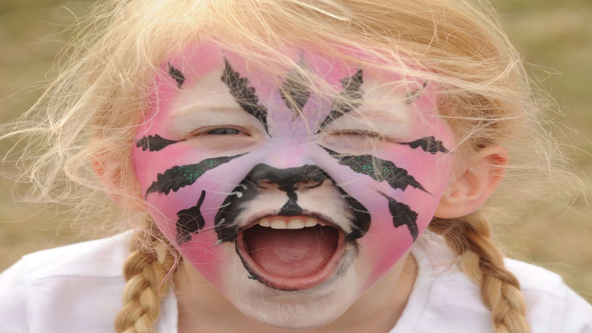 Rose Atkins, four, had her face painted at the festival last year. Picture: Steve Crispe