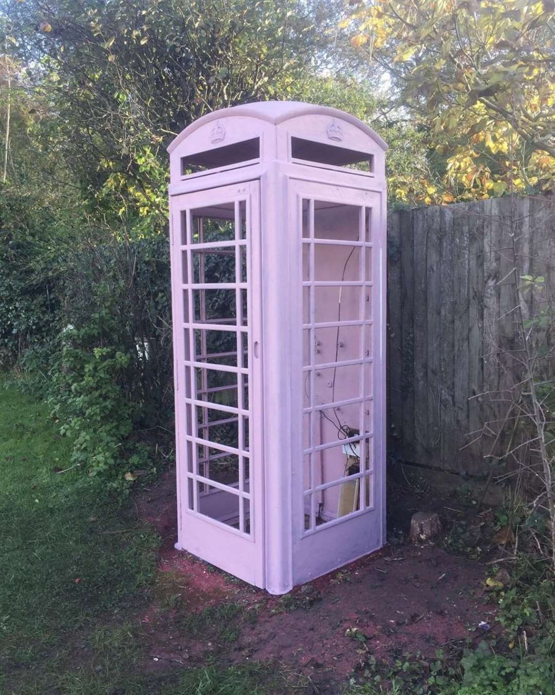 It was temporarily turned pink before the red paint was revamped. Picture: The Rolvenden Layne Sound Museum