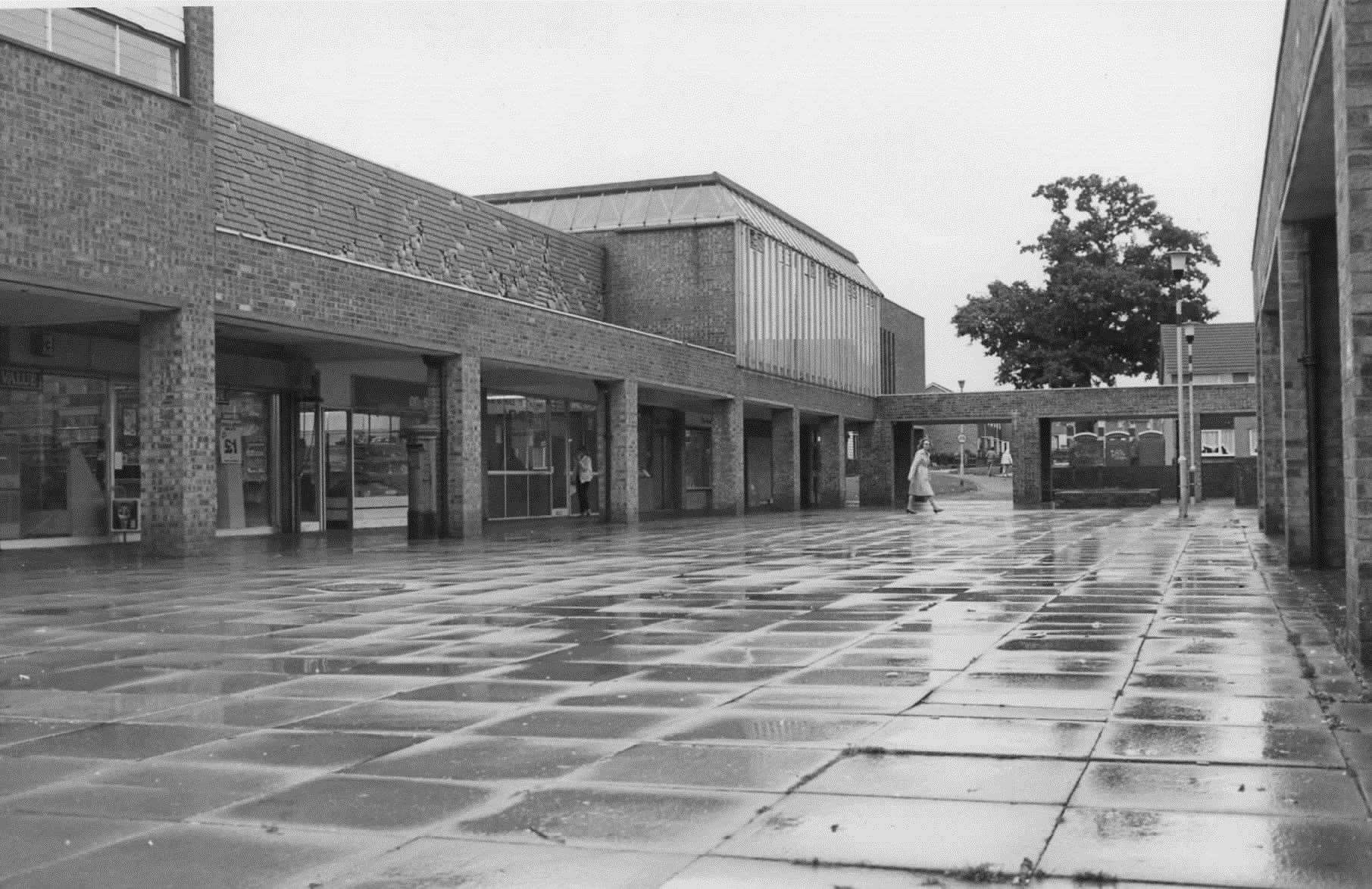 The Stanhope shopping precinct, seen here in September 1982, was a centre for commerce in the estate