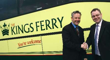 Mike Adams of Adams Creative (left) with Steve O'Neill of Kings Ferry Travel Group.