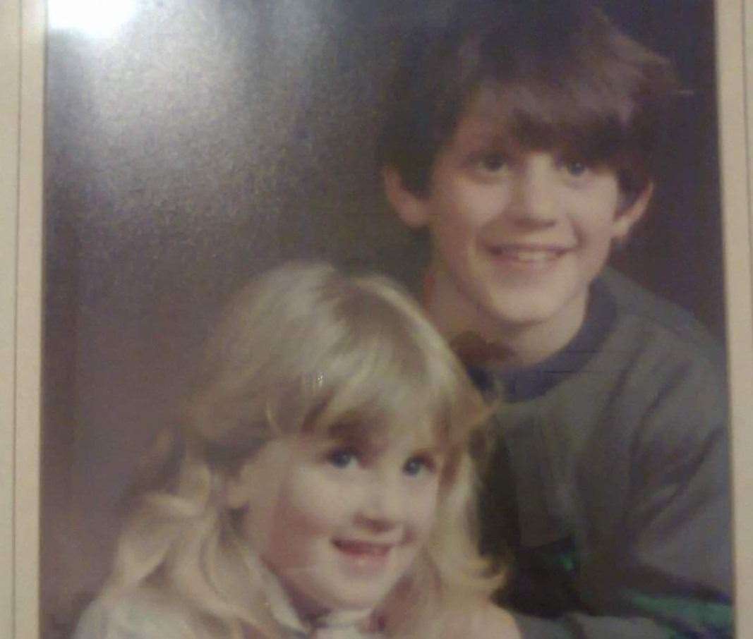 Daniel Fullagar and his younger sister Kirsty as children