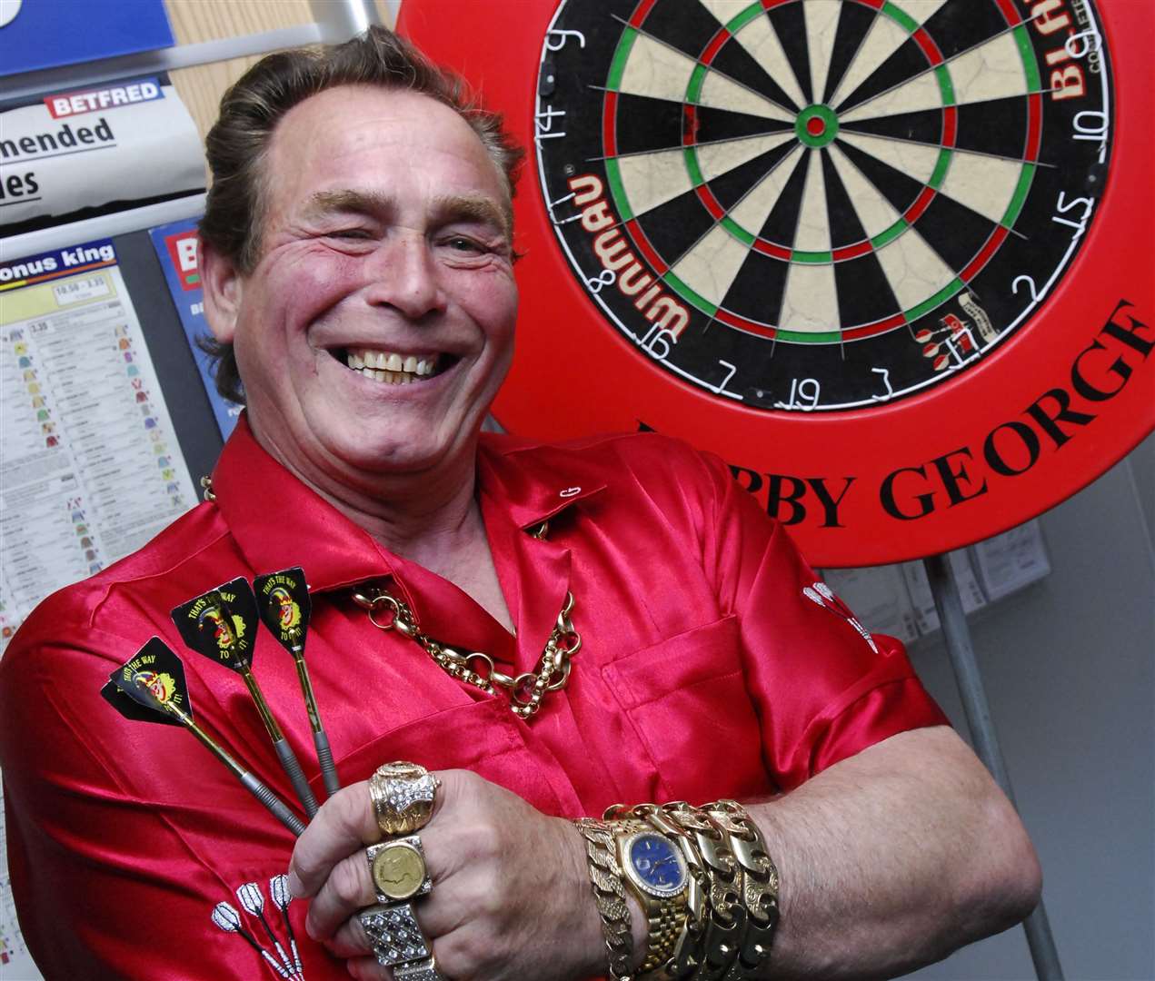Bobby George will be playing darts with first-day customers. Picture: Nick Johnson