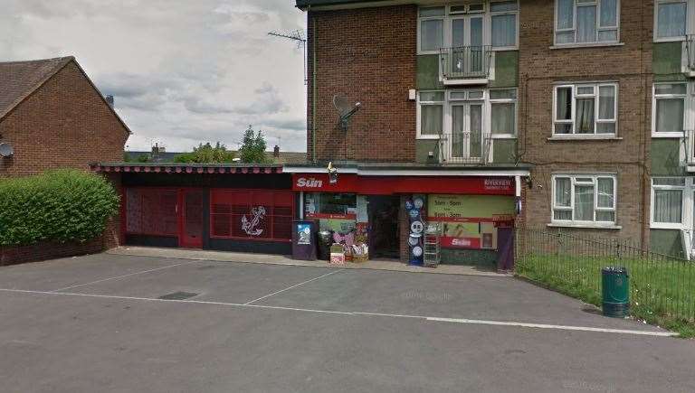 Police are investigating a suspected robbery at Riverview newsagents in Henderson Drive, Dartford. Picture: Google Street View