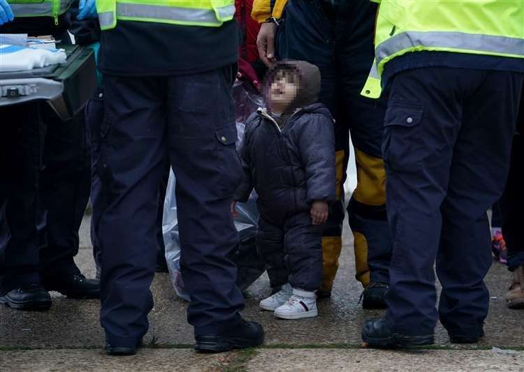 Young children are among those to have made the dangerous crossing this weekend. Picture: Gareth Fuller/PA