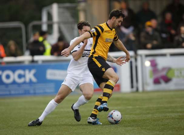 Jay May in first-half action for Maidstone Picture: Martin Apps