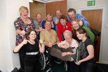 Sheppey Little Theatre chairman Derek Friday with committee members and volunteers