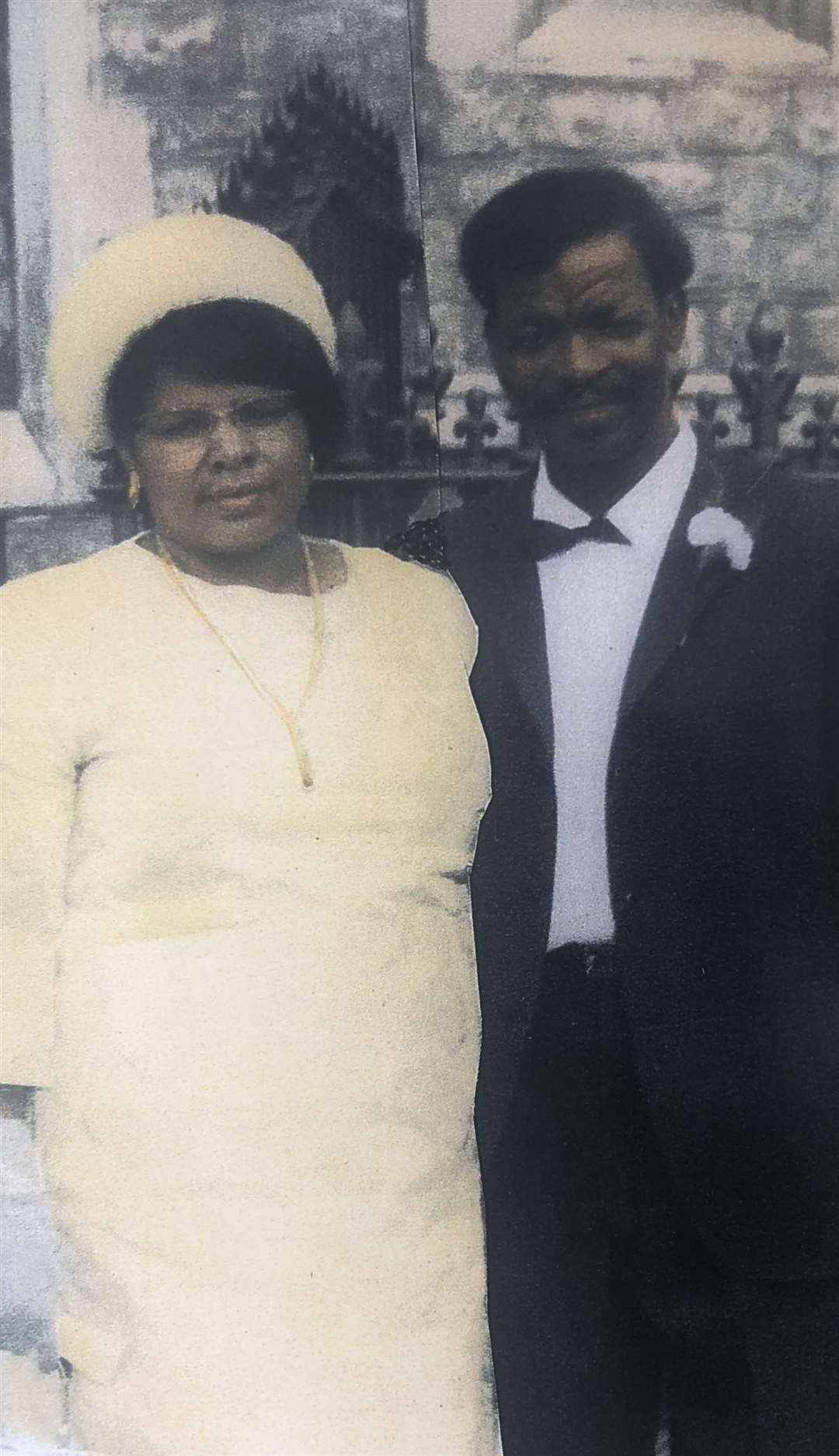 Asquith Xavier and wife Agnes at a family wedding