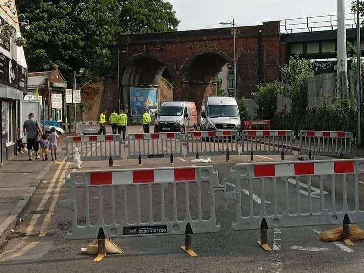 Station Road, Strood, is expected to be closed for a week. Picture: Richard Murr