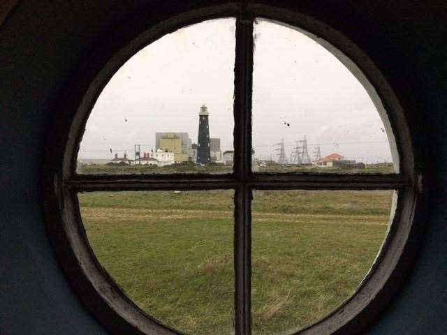 In keeping with the nautical feel, you have a great view of one of the lighthouses through a porthole window in the gents