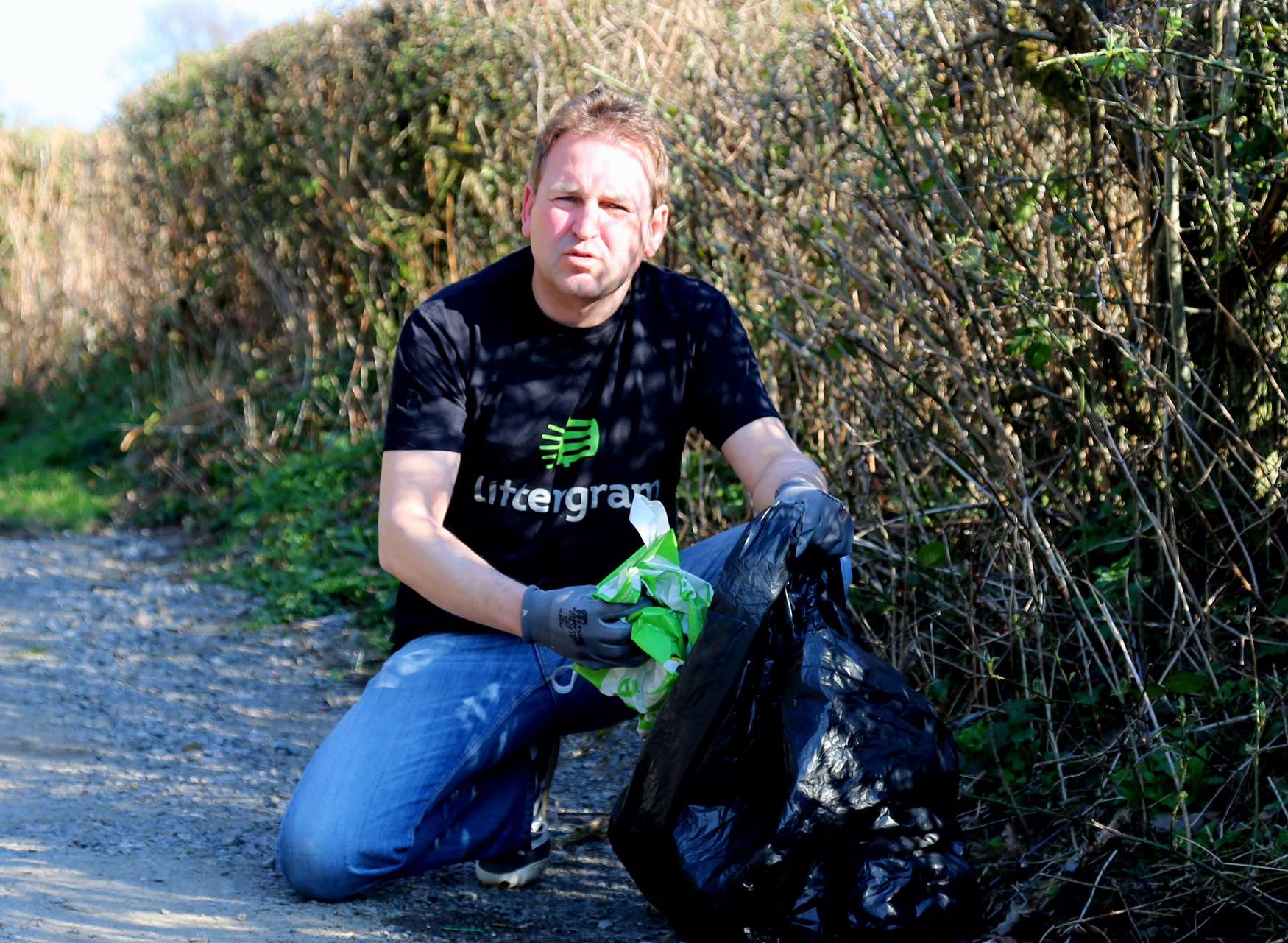Danny Lucas, anti-litter campaigner and creator of LitterGram.