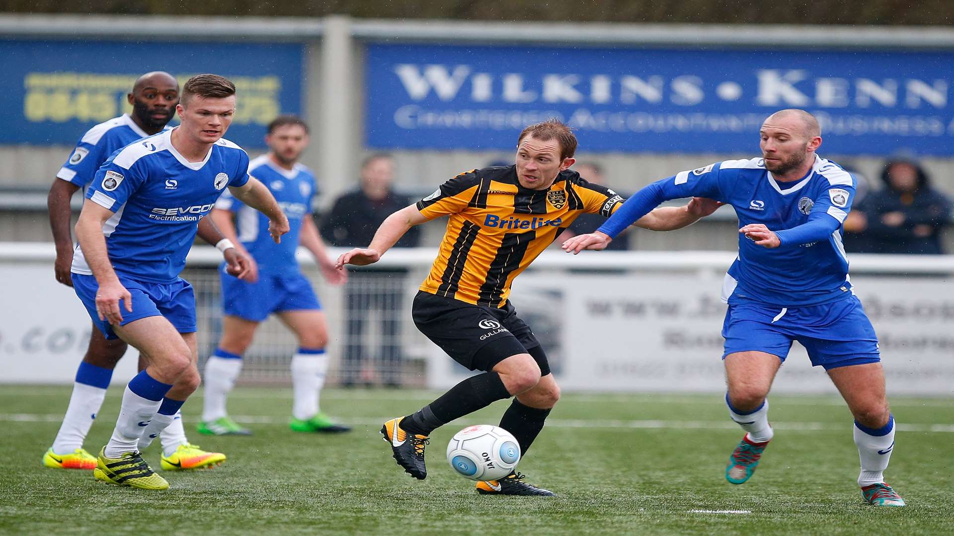 Action from Maidstone's 2-2 draw with Gateshead Picture: Andy Jones