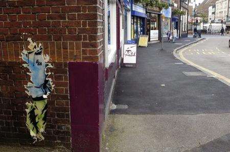 A graffiti artist has been at work in Dartford
