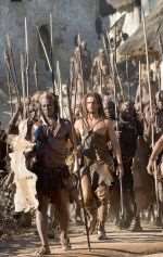 A scene from 10,000 BC: the sound was louder than a pneumatic drill