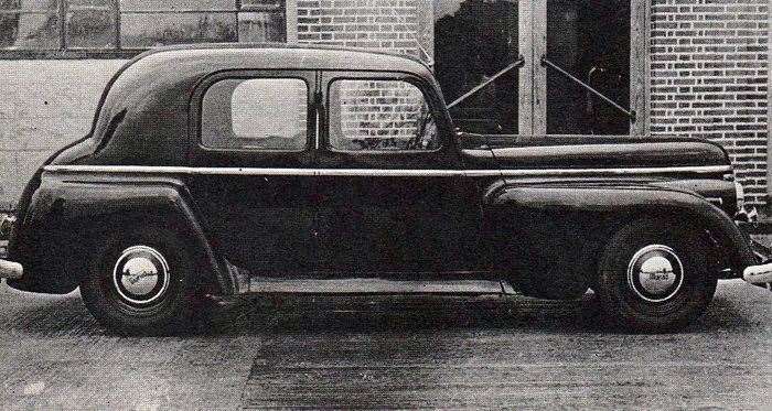 Promotional picture of the Murad car in 1948