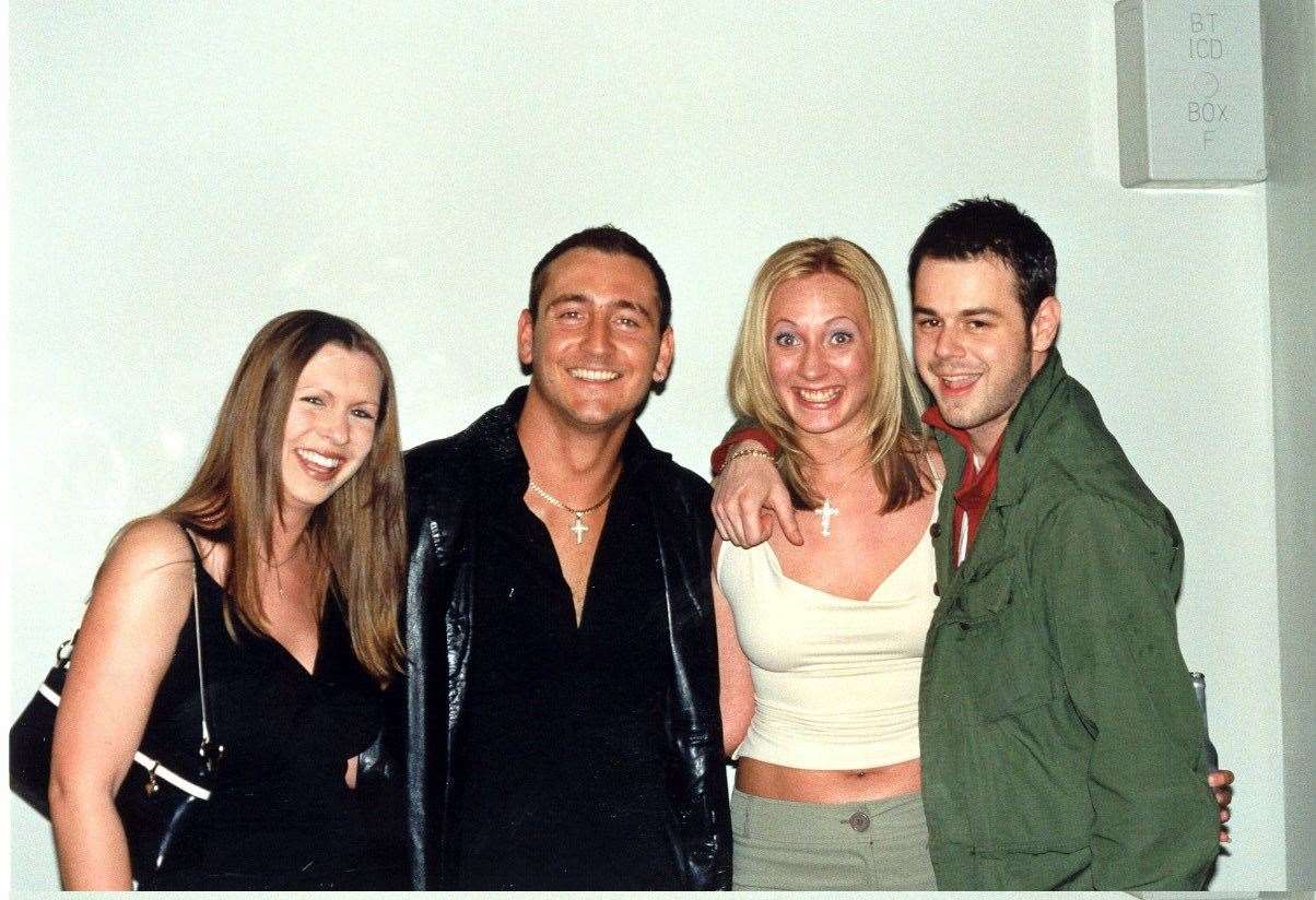 Clubbers meet Will Mellor and Danny Dyer at Jumpin Jaks in 2003