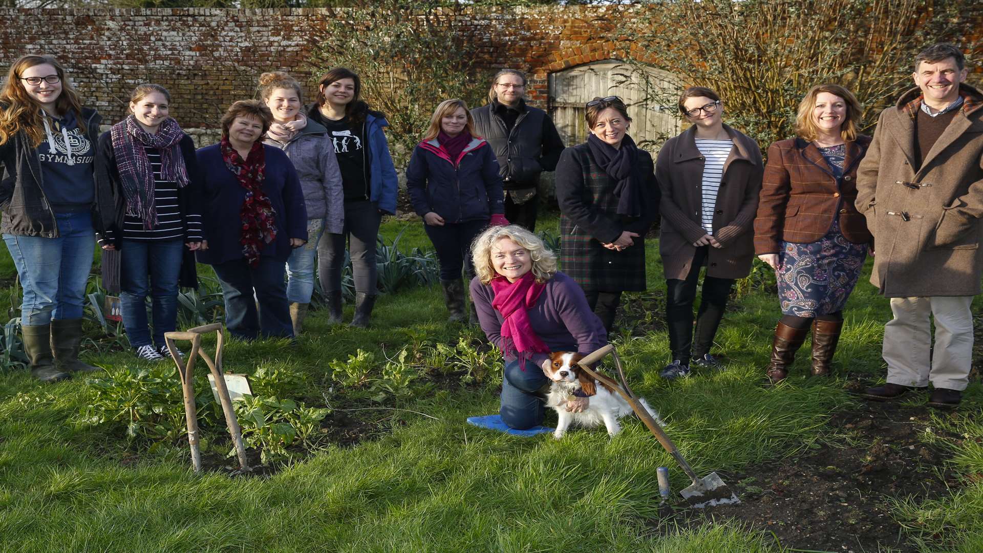 Staff and volunteers in the garden at Dandelion Time. Picture: Martin Apps