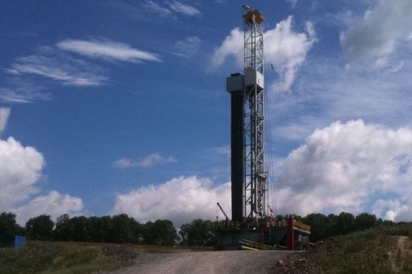 A fracking rig. Stock image