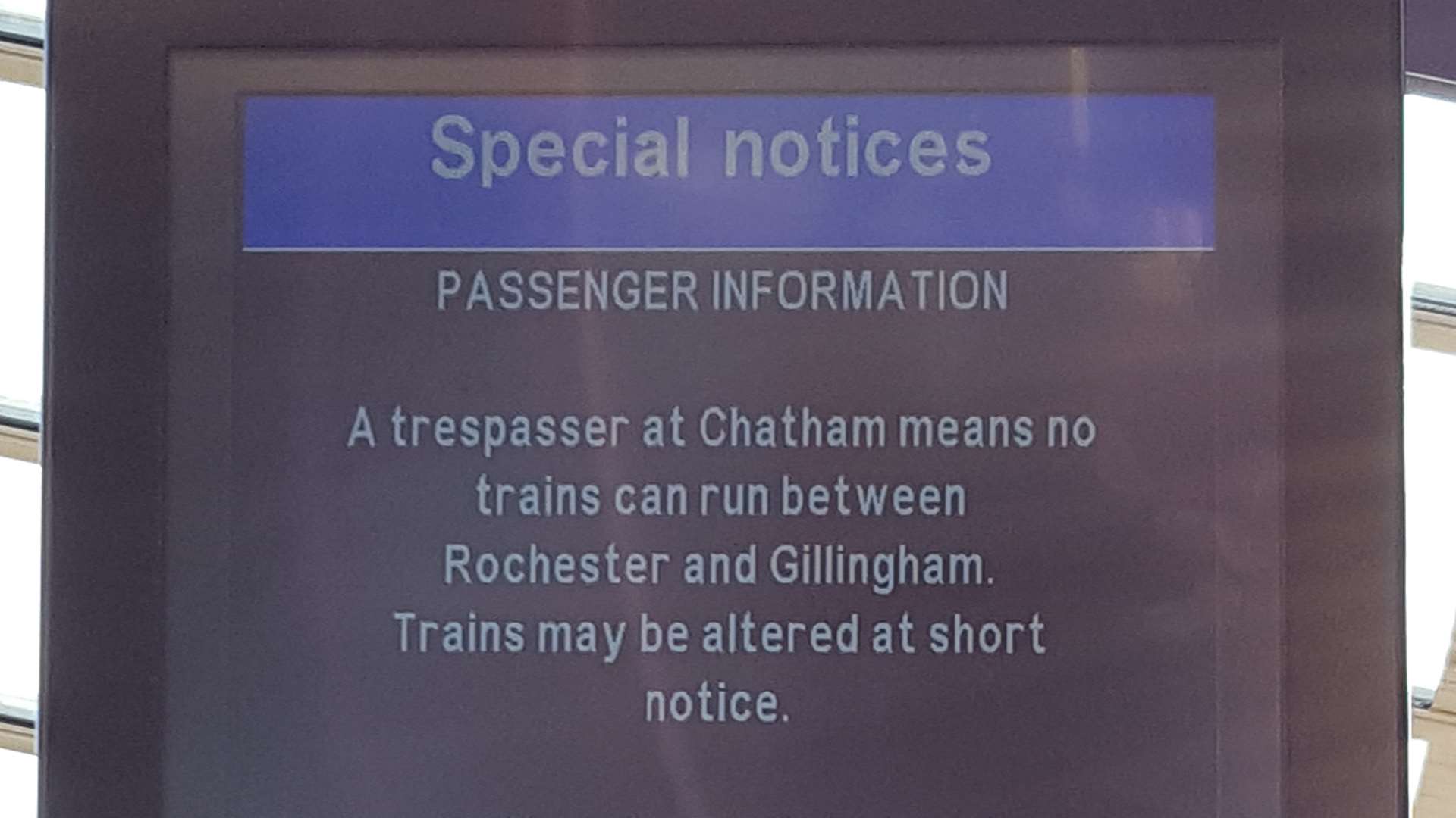 Trains were delayed