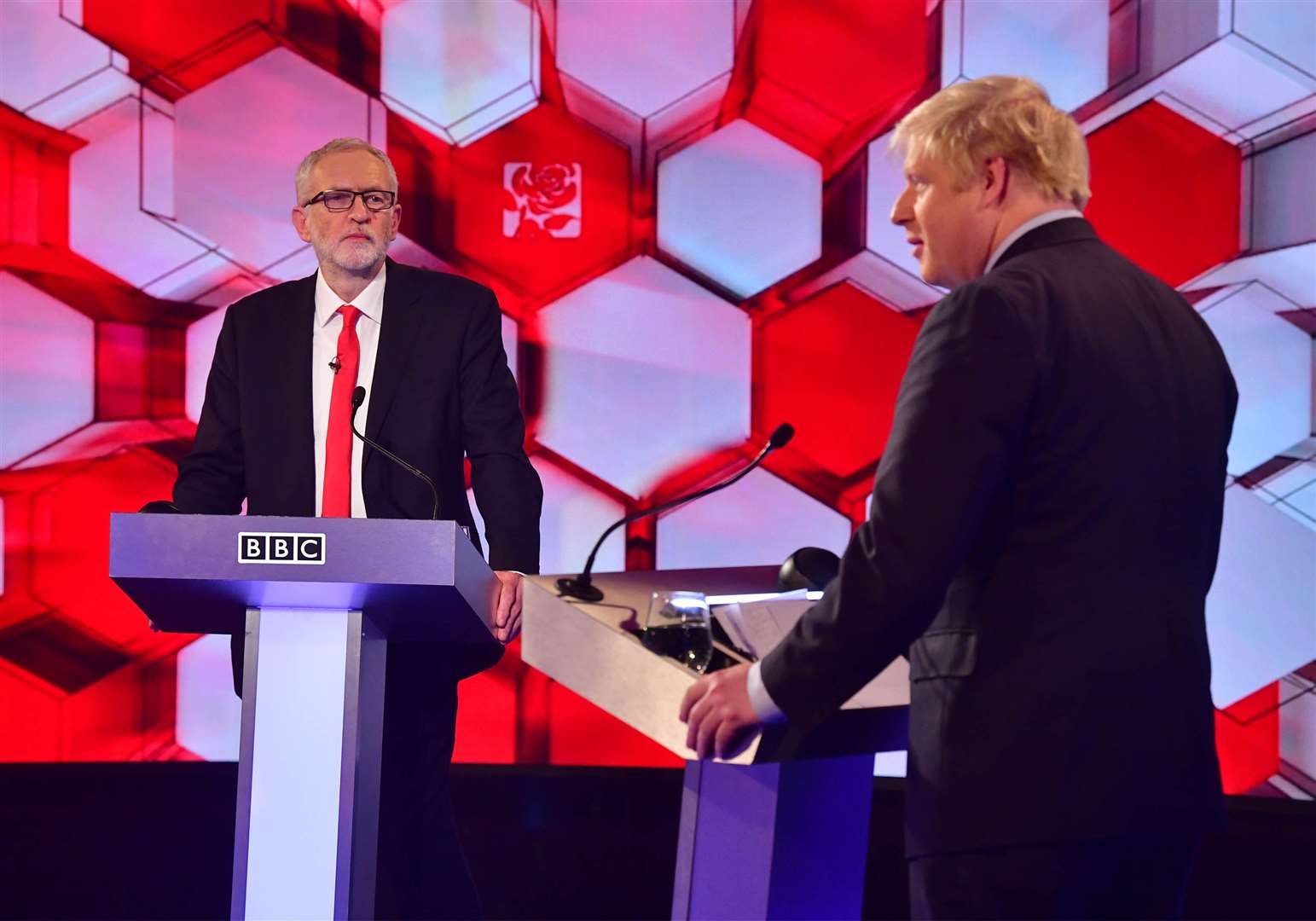 Boris Johnson takes on Jeremy Corbyn Picture: BBC