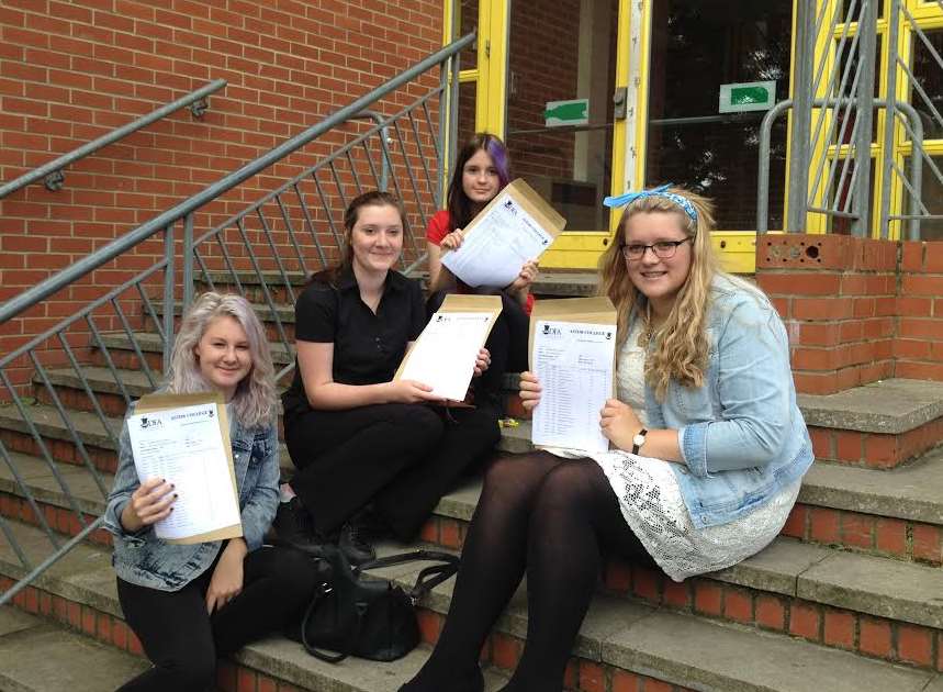 Astor College GCSE students - Emily Clark, Maddie Skinner, Chevonne Lane and Carlie Barwill.