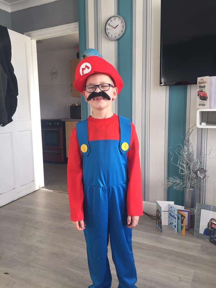Alfie-Jae as Mario heading to Shatterlocks Infant School in Dover (7624650)