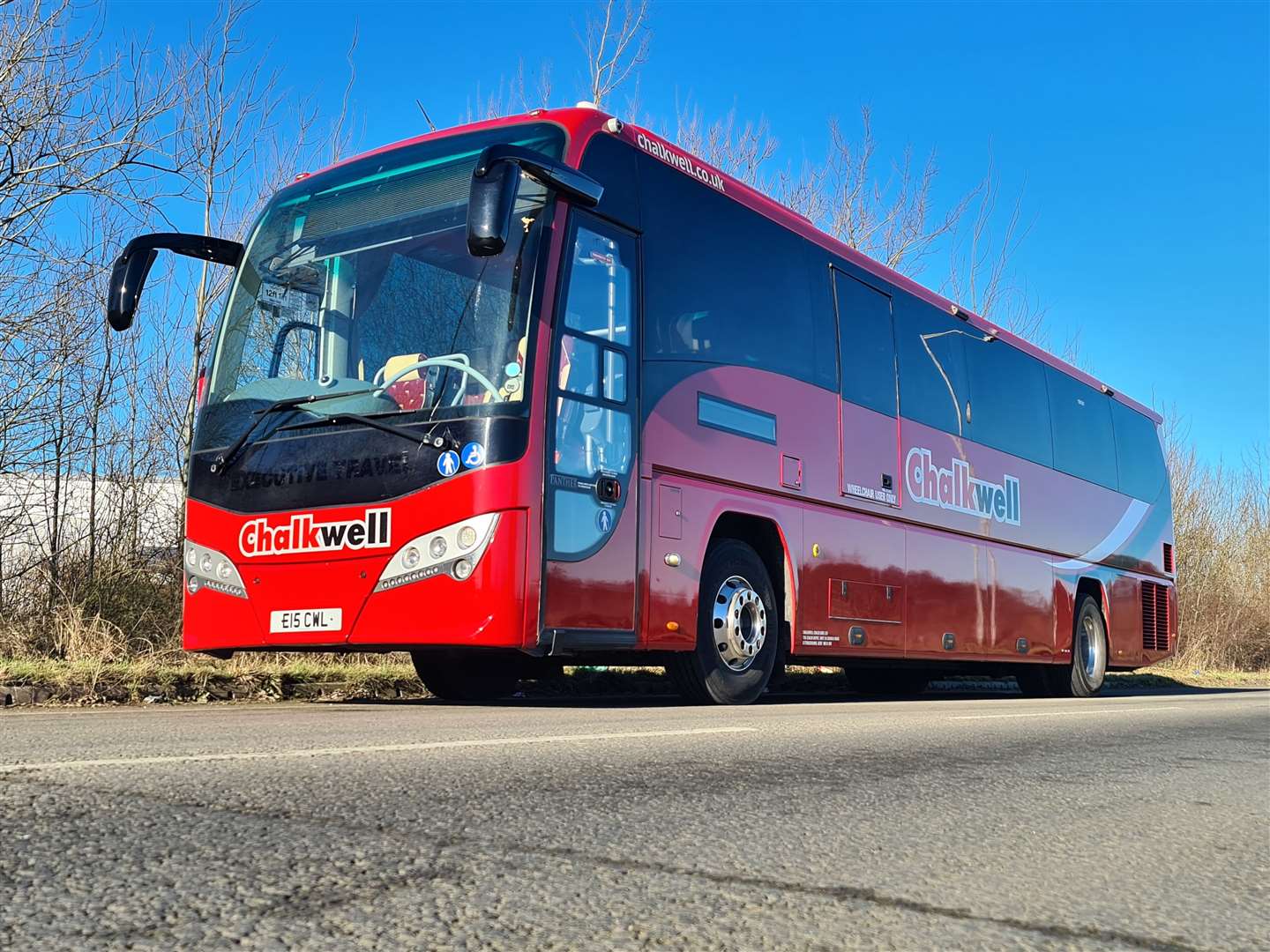One of the ultra low-emission coaches from Sittingbourne firm Chalkwell Coach Hire being used to ferry sports fans to the Commonwealth Games in Birmingham