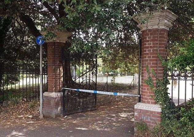 Parts of Dane Park have been cordoned off by police. Pic: Daniel Andrew Gosden