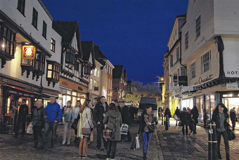 A man was sprayed and kicked unconscious in Canterbury High Street