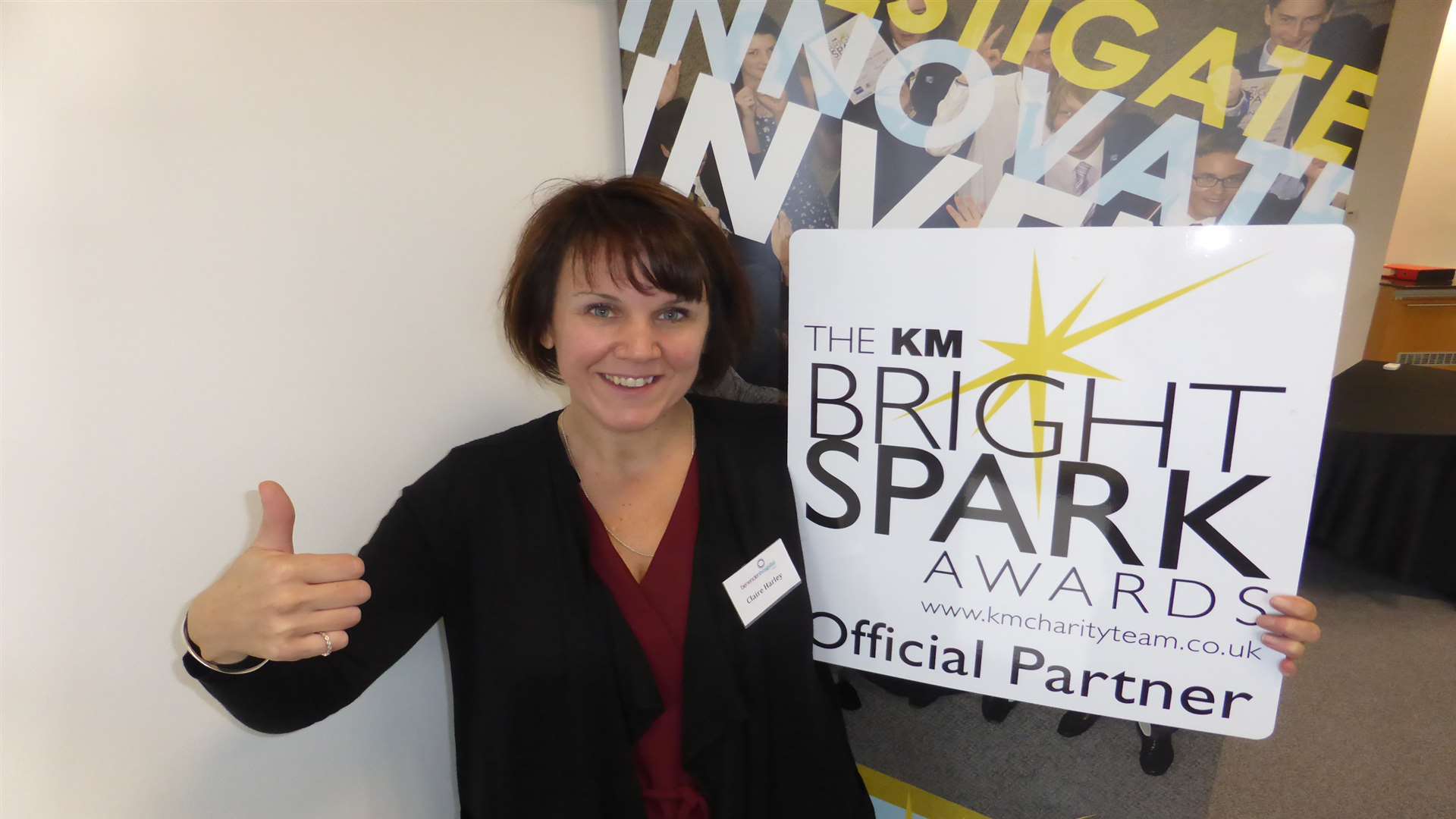Claire Harley of Benenden Hospital Trust is proud to support The Bright Spark Awards 2017.
