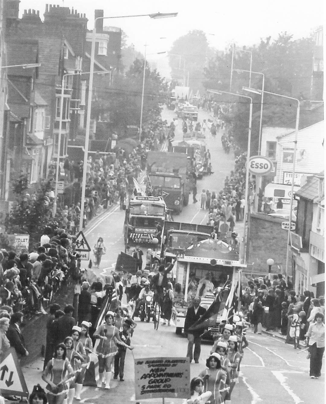 The carnival heads past West Street in 1977. Picture: Sittingbourne Heritage Museum