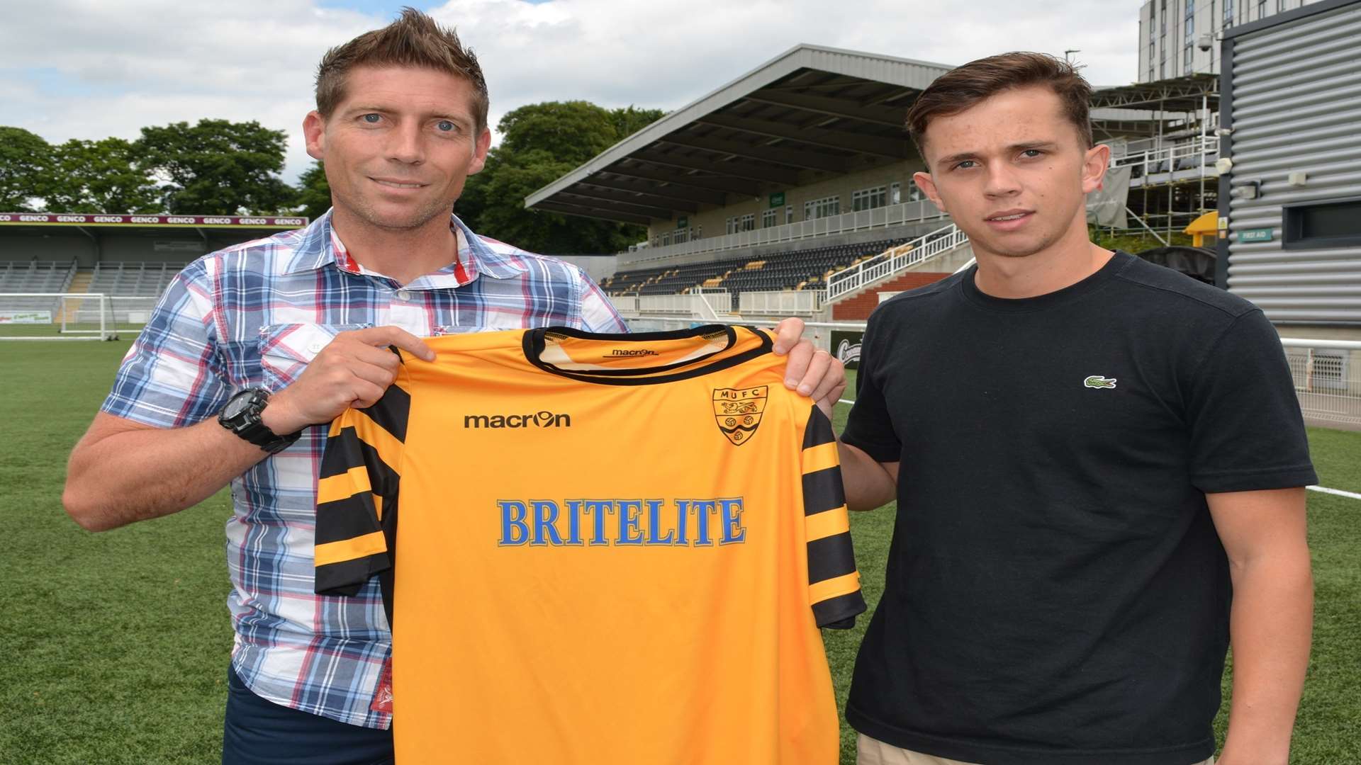 Johan ter Horst (right) with Maidstone assistant manager Nicky Southall