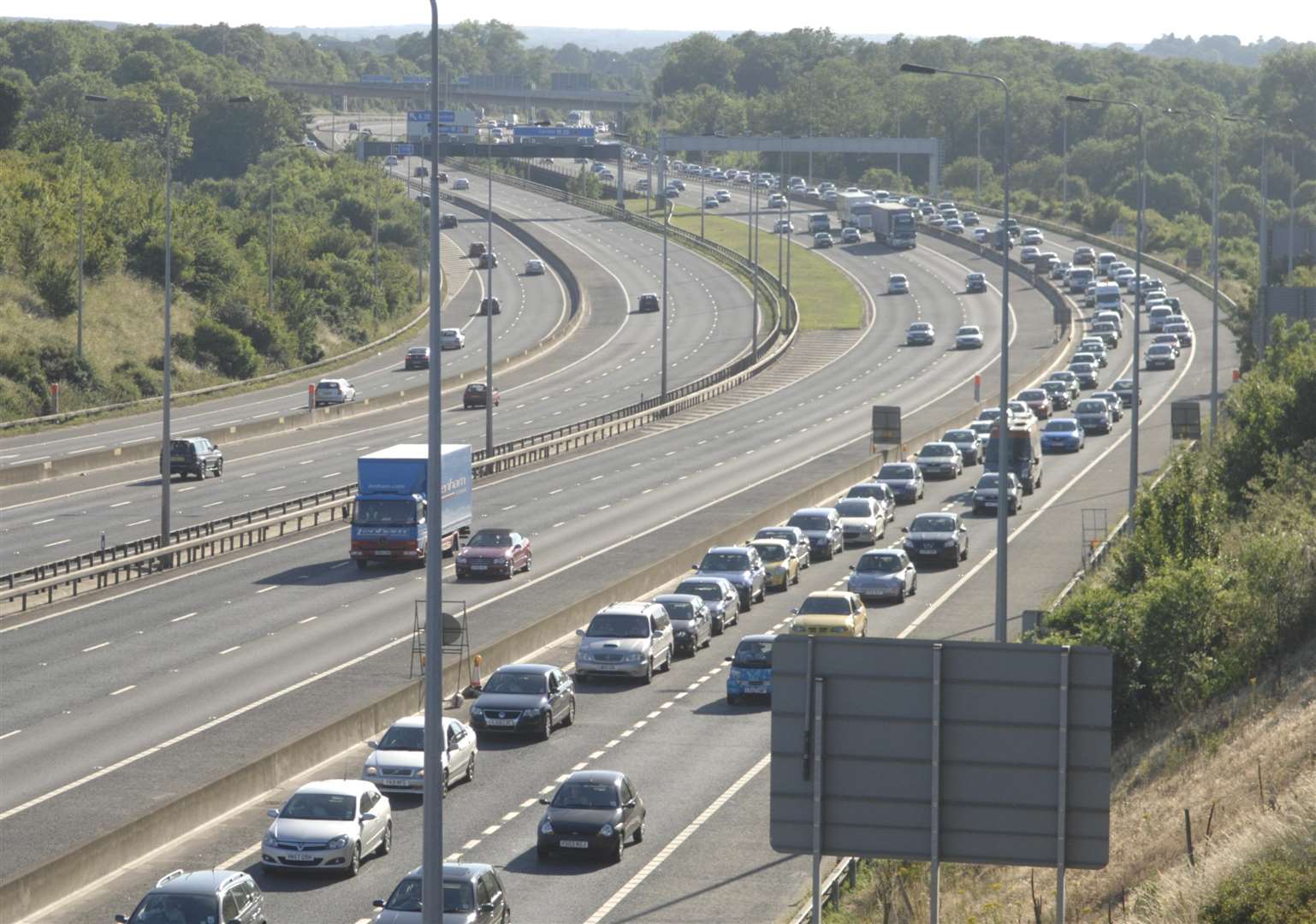 There are roadworks on the M20 in several places