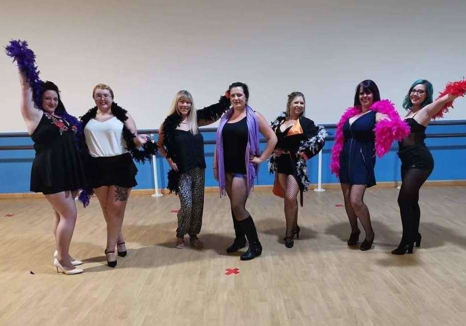 Some of Emma's pupils at a Let's Burlesque class. Picture: Emma Mudge
