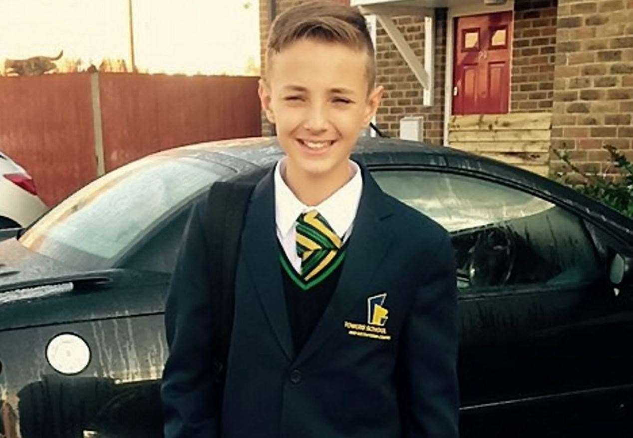Lee Wilson, 15, was fit and healthy before he got a throat infection in June. Picture: SWNS