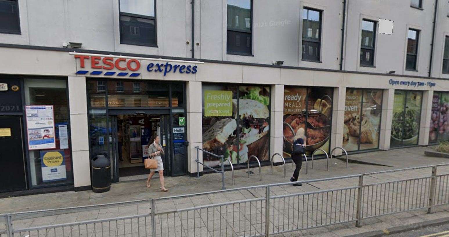 The thefts occurred at Tesco Express in New Dover Road. Picture: Google