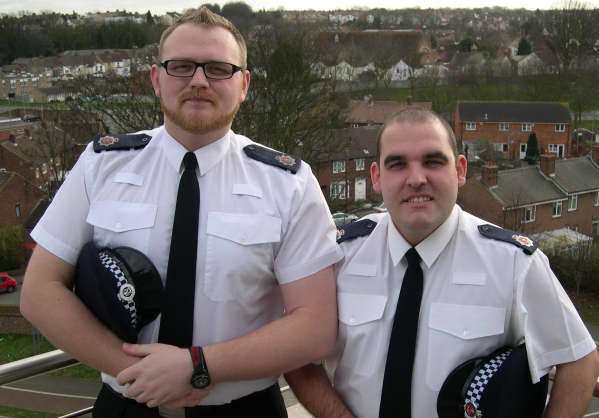 PCs Luke Anderson and Neil Cronin will travel 15,000 miles in 40 days