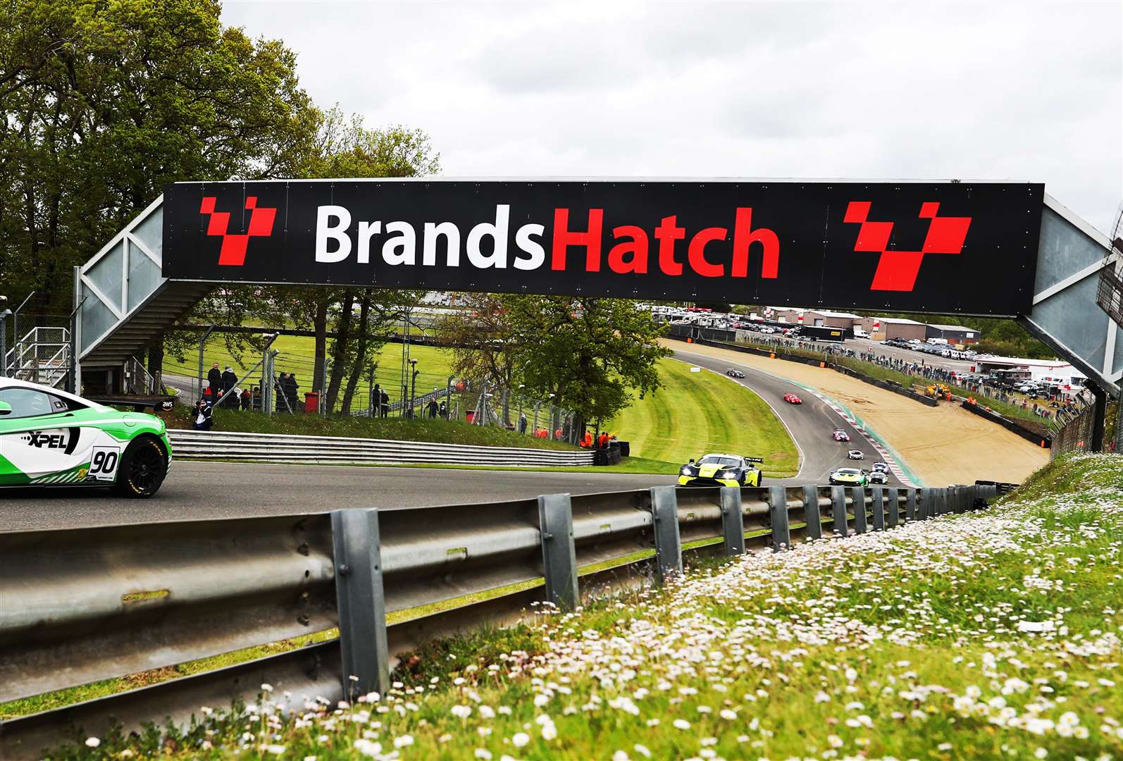 Emergency services are at the scene of a serious crash at Brands Hatch