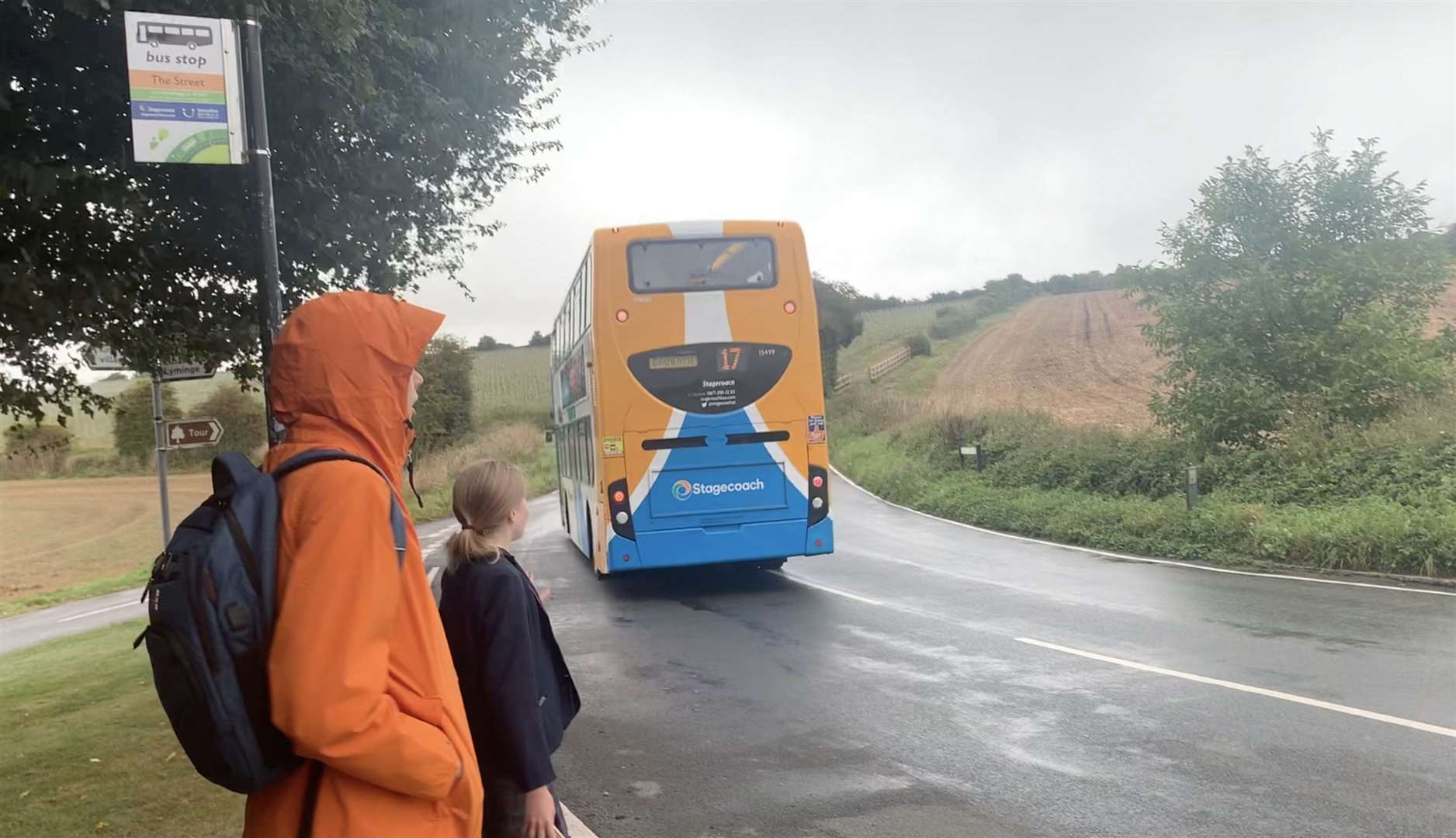 Groups of children have been regularly unable to board their school bus at The Street, Kingston, near Canterbury