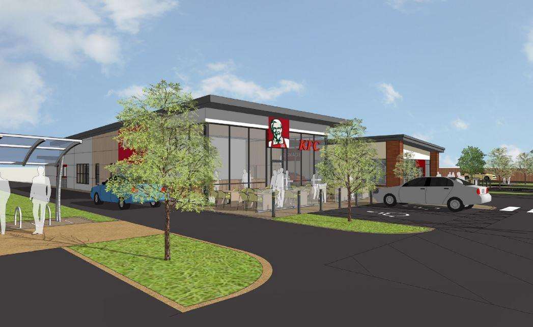 The artist impressions of the KFC drive-thru on the former Silver Springs site