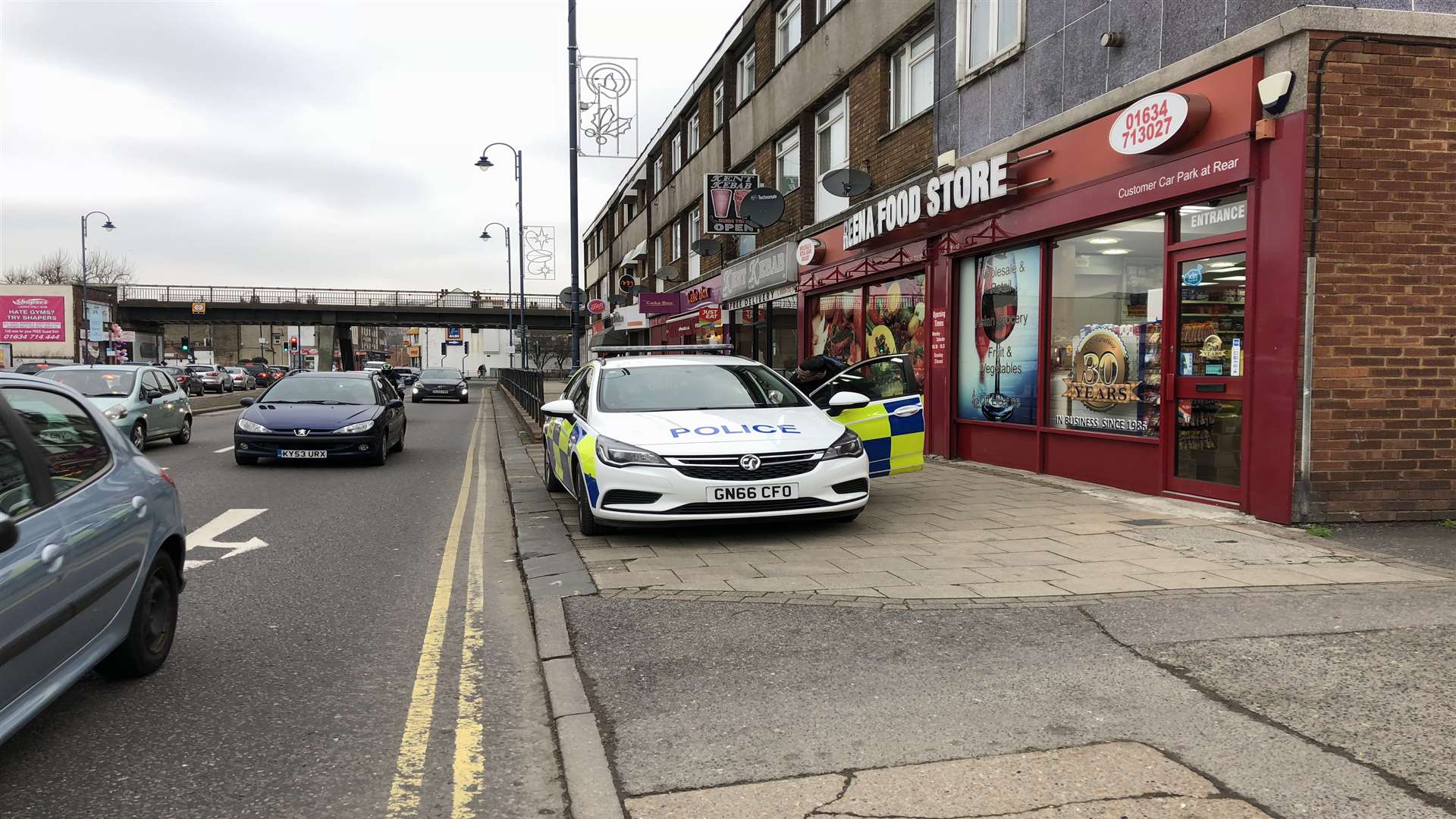 An assault was reported outside a row of shops in the High Street, Strood.