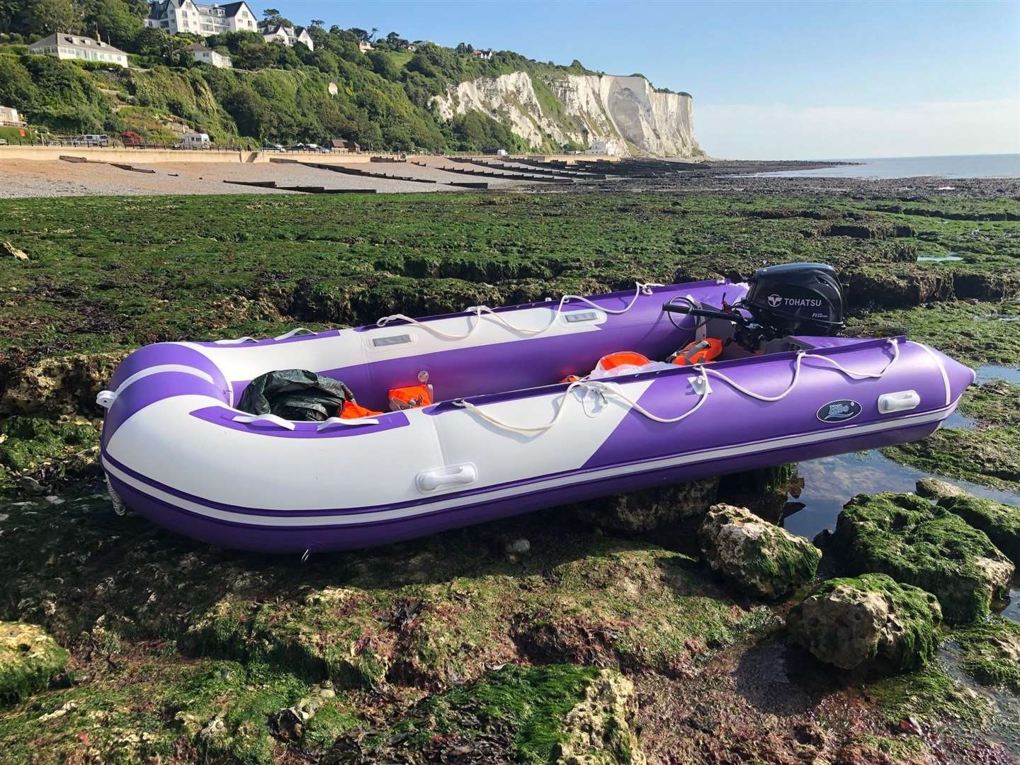 An abandoned dinghy found at St Margarets Bay in July 2019
