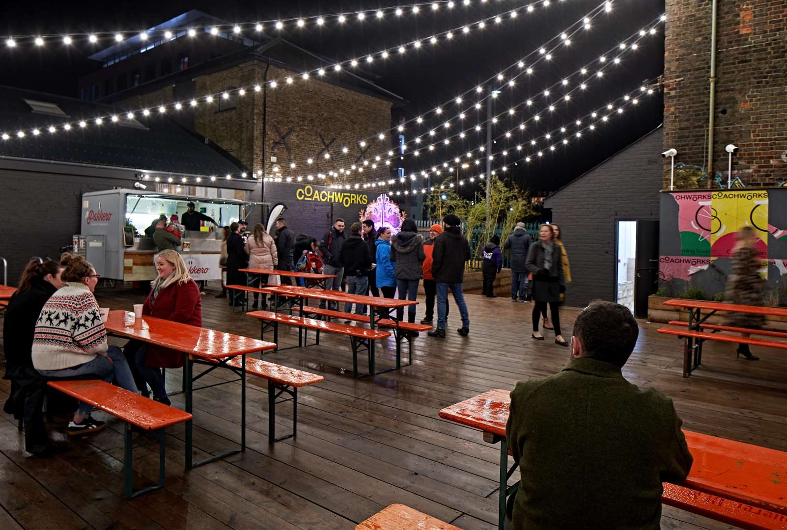 The Coachworks site now boasts a vast array of indoor and outdoor eating options and often held craft exhibitions and concerts before the lockdown