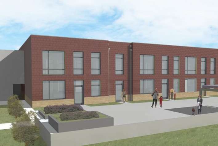An artist's impression of how the new school at Thistle Hill, Minster could look.