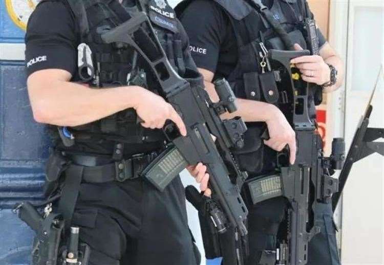 Armed police. Stock picture
