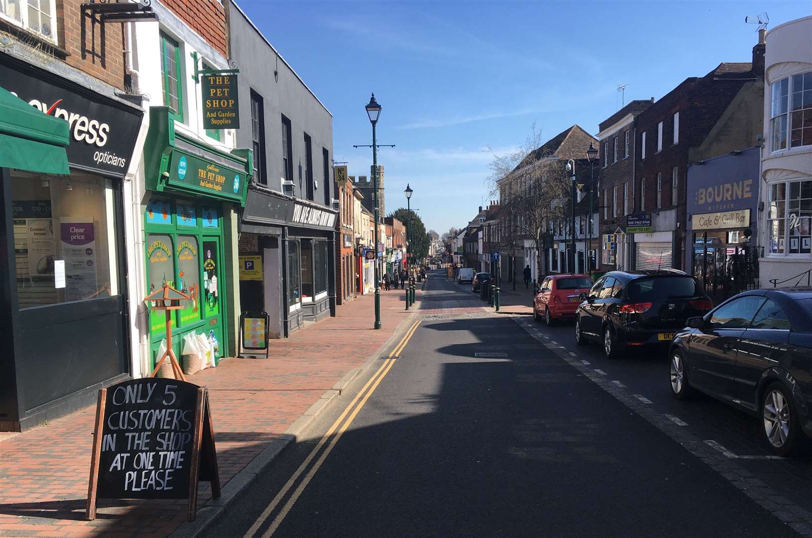 Most people are sticking to the rules, this was Sittingbourne High Street on day one of the lockdown