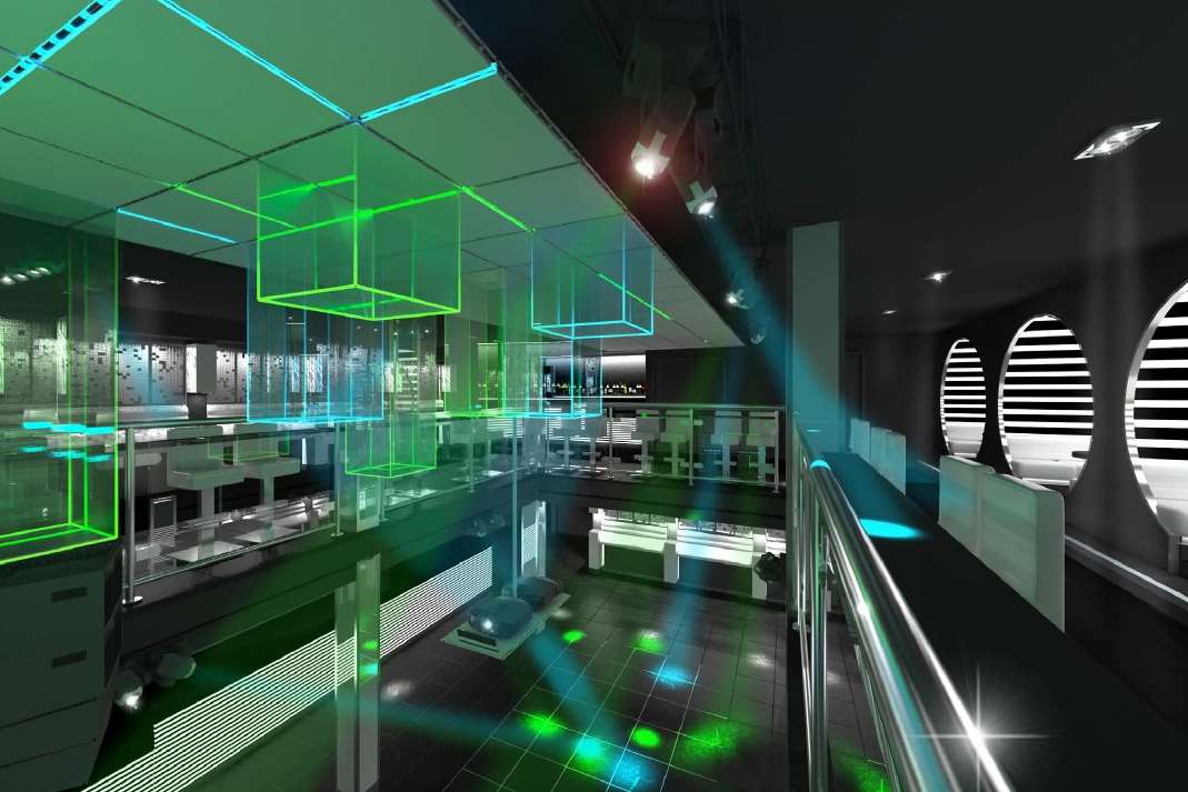 The club will have a neon, new-age look