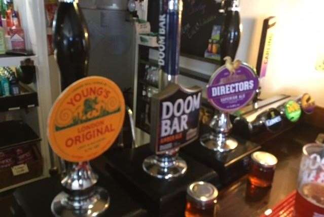 Doom Bar is the beer of choice at The Bell but I stepped back in time and selected a pint of 4.8% Courage Directors